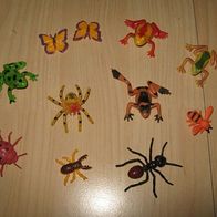 verschiedene Spiel - Insekten + Frösche 11 Stück (0315)