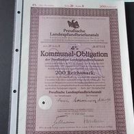 Preußische Landespfandbriefanstalt 4% Kommunal-Obligation 200 RM von 1941