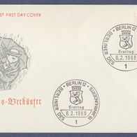 A034) Berlin FDC 1969 - MiNr. 331 - Berliner des 19. Jhdt. - Zeitungsverkäufer (2)