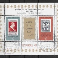 049) Türkei 1981 Briefmarken Block 20 gestempelt