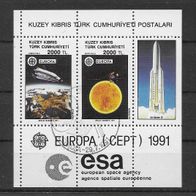 050) Türkisch-Zypern 1991 Europa/ Cept Block 9 gestempelt