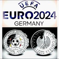11-Euro-Gedenkmünze zur UEFA EURO 2024 & Kapsel, Präsentationskarte