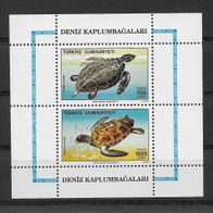 058) Türkei 1989 Schildkröten Block 28 postfrisch