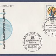 A060) Berlin FDC 1971 - MiNr. 416 - Materialprüfungsanstalt Berlin (2)