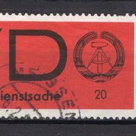 DDR 1966 Aufkleber für vertrauliche Dienstsachen MiNr. 3x gestempelt -1-