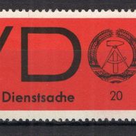 DDR 1966 Aufkleber für vertrauliche Dienstsachen MiNr. 3x gestempelt -2-