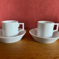 Meissen - 2 x Espresso-Set Dell´Arte - 4-teilig