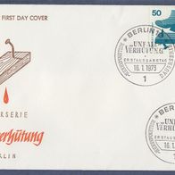 A074) Berlin FDC 1973 - MiNr. 408 A - Unfallverhütung