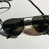 Carrera Aviator Sunmetal Sonnenbrille nm 589, Vintage, dunkelgraue Gläser