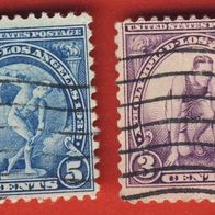 USA 1932 Mi.348 + 349 kompl. Olympische Sommerspiele 1932 Los Angeles gest.