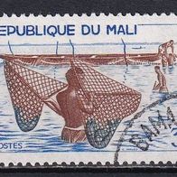 Mali, 1966, Mi. 125, Fischfang, 1 Briefm., gest., ungebr.