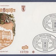 A129) Berlin FDC 1978 - MiNr. 590 - Burgen und Schlösser - Schloss Lichtenberg (1)