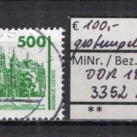 DDR 1990 Freimarke: Bauwerke und Denkmäler MiNr. 3352 I Plattenfehler gestempelt