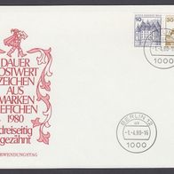 Zd03) Berlin 1980 - 1. Verwendungstag - Zd Burgen und Schlösser - MiNr. 532 + 534 D