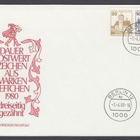Zd04) Berlin 1980 - 1. Verwendungstag - Zd Burgen und Schlösser - MiNr. 534 + 532 C