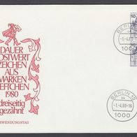 Zd12) Berlin 1980 - 1. Verwendungstag - Zd Burgen und Schlösser - MiNr. 532 C + D