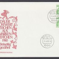 Zd14) Berlin 1980 - 1. Verwendungstag - Zd Burgen und Schlösser - MiNr. 615 C + D