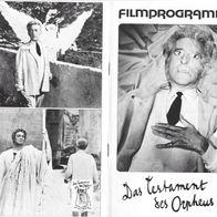 Filmprogramm Nr. 171 Das Testament des Orpheus Jean Cocteau 12 Seiten