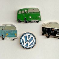 VW Bus T2 - Pin Set * Bulli * Fensterbus * T2a * T2b * Westfalia * VW - Emblem *