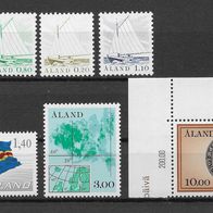 068) Aland 1984 Freimarken Mi. Nr. 1/7 kpl. Satz postfrisch