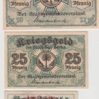 Bad-Berka Notgeld 10-25-50-Pfennig 1917-Kz-violett-25-50-Kartonp-Kz violett