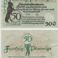 Berlin-Notgeld 50 Pfennig vom 24-10-1918-selten