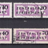 DDR 1956 Dienstmarken für den ZKD (II) MiNr. 6 X II - 9 X II gestempelt