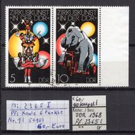 DDR 1978 Zirkuskunst in der DDR (I) W Zd 394 Plattenfehler 2365 I gestempelt