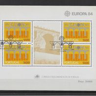087) Portugal 1984 Europa/ Cept Block 43 gestempelt