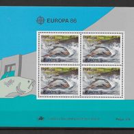 090) Portugal 1986 Europa - Cept Block 50 postfrisch