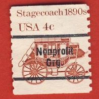 USA 1982 Mi.1597.I. xV. Postkutsche mit Aufdruck der Vorausentwertung BV