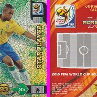 Panini Sammelkarte Adrenalyn XL WM 2010 Robinho Brasilien Star Player