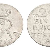 Brandenburg-Preußen Silber 1/24 Taler 1752 A Berlin, Friedrich II. (1740-1786)