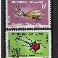 006) Madagaskar 2066 Insekten Mi. Nr. 547/49 gestempelt