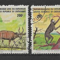 008) Kamerun 1982 Tiere Mi. Nr. 983/84 gestempelt