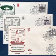 E058) Berlin FDC 1980 - MiNr. 634-636 - Berliner Ansichten (III) - 3 FDC