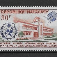 013) Madagaskar 1964 WMO Mi. Nr. 519 postfrisch * *