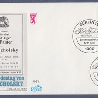 E163) Berlin FDC 1985 - MiNr. 748 - Zum 50. Todestag von Kurt Tucholsky