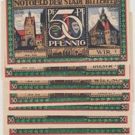 Bitterfeld-Notgeld 8x10-Pfennig vom 06-1921 Nr-3-und-4-fehlen