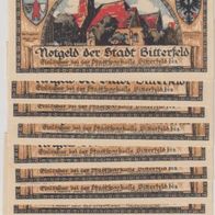 Bitterfeld-Notgeld 10x25 Pfennig vom 06-1921 vollständige-Serie