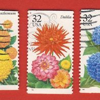 USA 1995 Mi.2637 E. - 2641 K. kompl Satz Gartenblumen lesen.