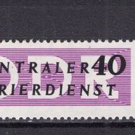 DDR 1957 Dienstmarken für den ZKD (II) MiNr. 8 X II postfrisch Rand links -4-