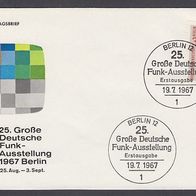 F28) Berlin FDC 1967 - MiNr. 309 - Große Deutsche Funkausstellung in Berlin