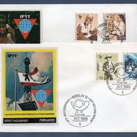 F37) Berlin FDC 1969 - MiNr. 342-345 - Weltpostgewerkschaftskongress - 2 FDC