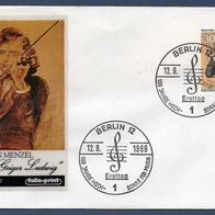F38) Berlin FDC 1969 - MiNr. 347 - 100 Jahre Berliner Hochschule für Musik