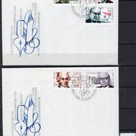 DDR 1989 Bedeutende Persönlichkeiten (XI) MiNr. 3230 - 3234 FDC gestempelt