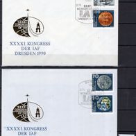 DDR 1990 Kongress der IAF, Dresden MiNr. 3360 - 3363 FDC gestempelt