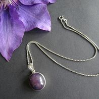 Anhänger mit Amethyst + Kette Silber 925