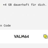 Genialer 5G Tarif im Telekom-Netz fraenk mit Code VALM64 12 + 4 GB dauerhaft!!