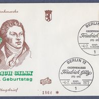 G125) Berlin FDC 1972 - MiNr. 422 - Friedrich Gilly